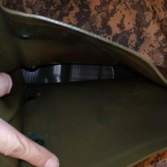 US MILITARY sz12-12.5 OD GREEN RUBBER WATERPROOF OVERBOOTS GALOSHES BOOTS - Picture 5 of 12